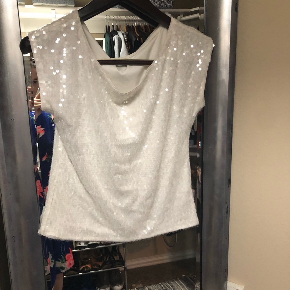 Express sequin top